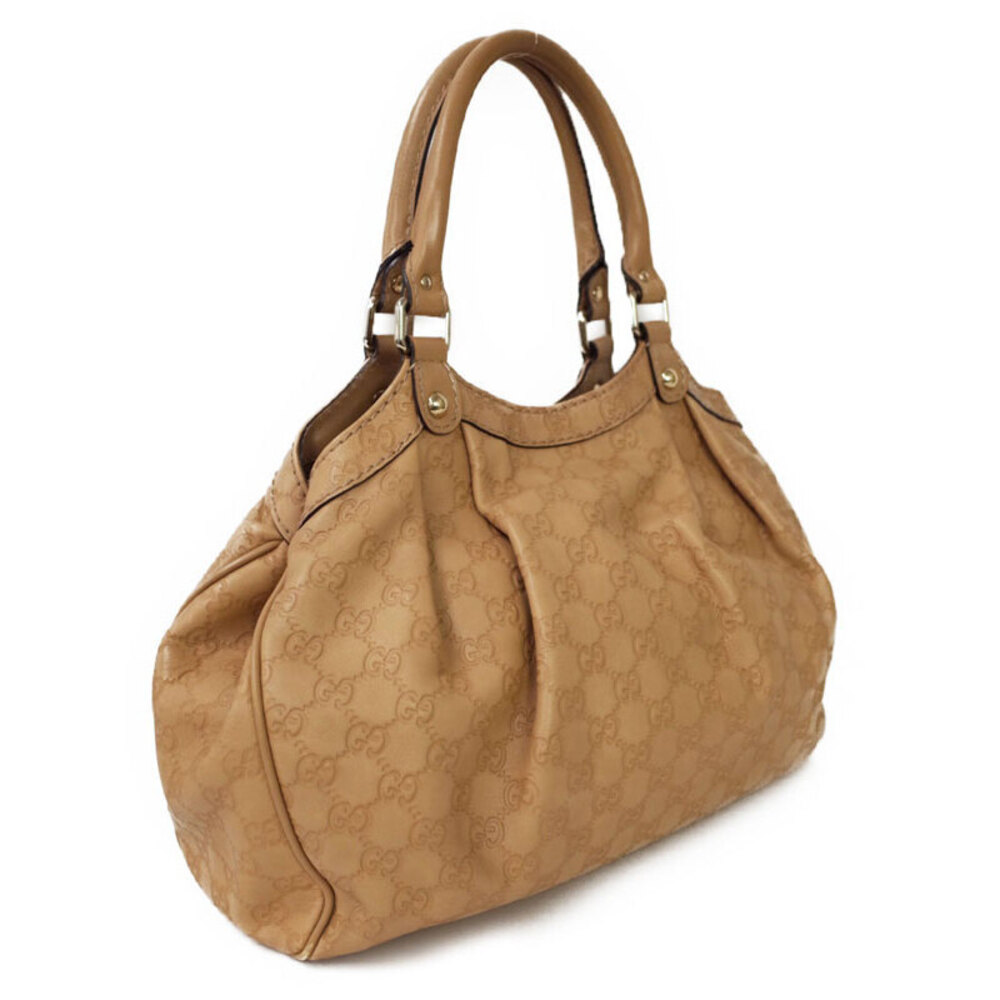 Gucci Tan Sukey Leather Bag Shoulder Tote ssima